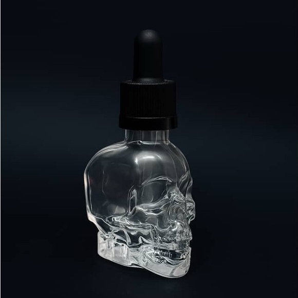 Skull Glass Dropper Bottle - Picture 2 of 2